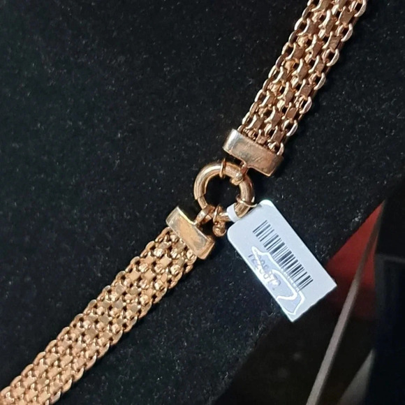 Bismark Chain In 14kt Rose Gold Vermeil Over 925 Sterling Silver Necklace - Picture 3 of 8